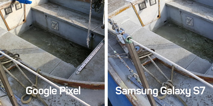 pixel xl vs galaxy s7 camera daylight