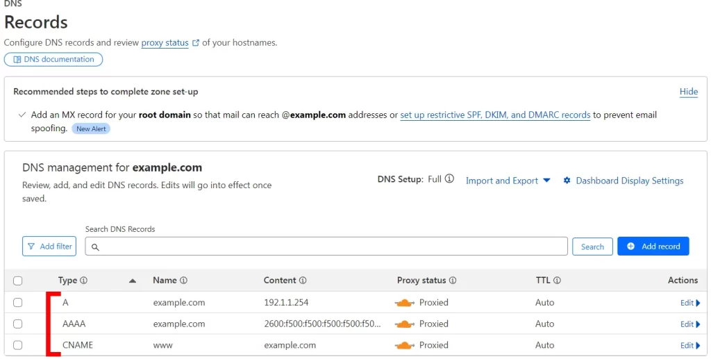 lightsail-DNS-records-cloudflare-domain